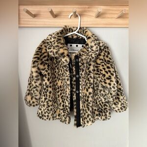 Cherokee Kids Leopard Print Snap Button Up Jacket